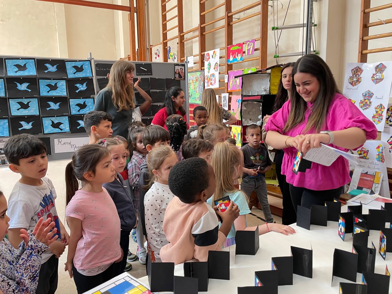 Exposition de reprises de grands artistes à l'école Henri Frick