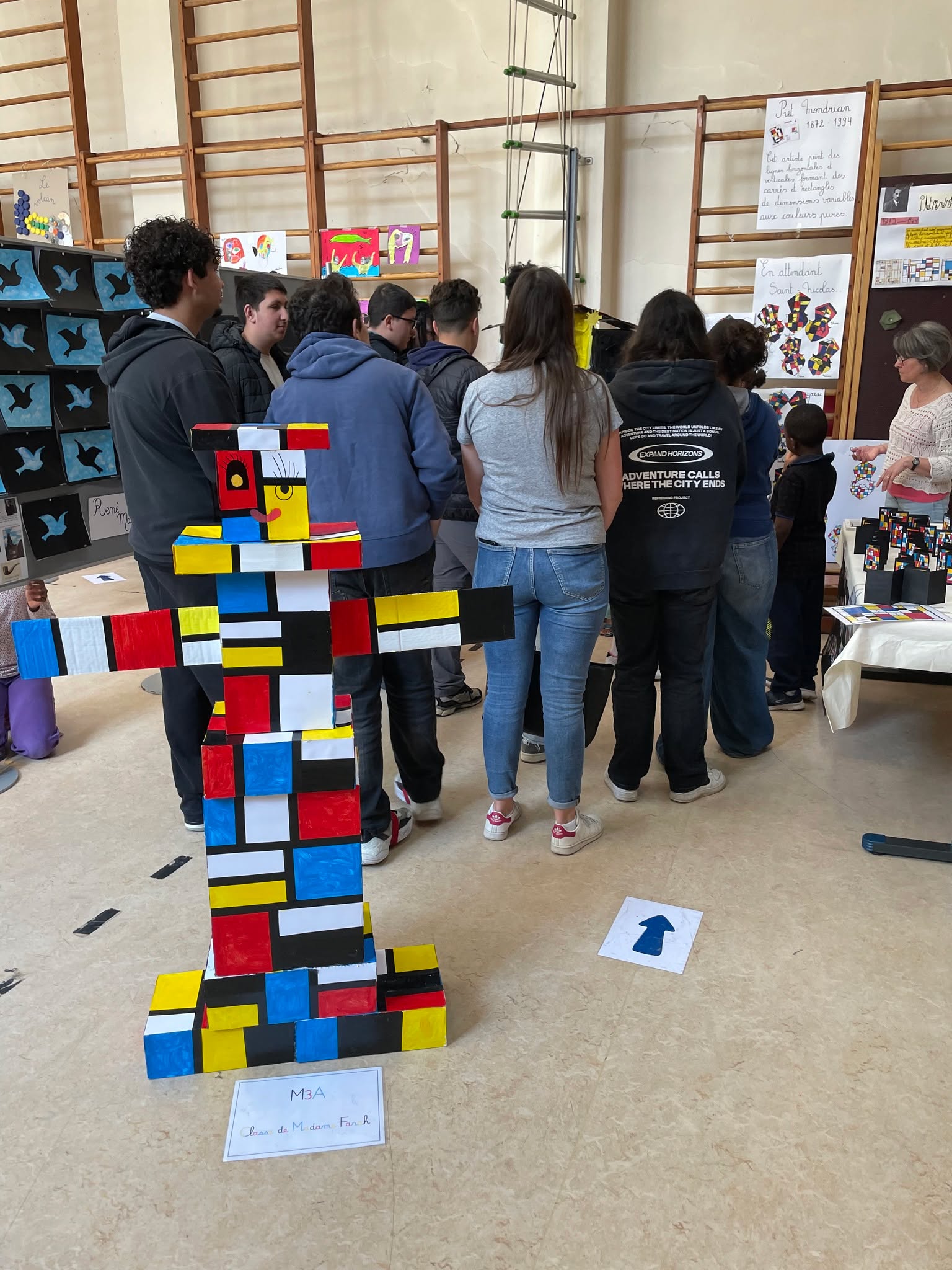 Exposition de reprises de grands artistes à l'école Henri Frick