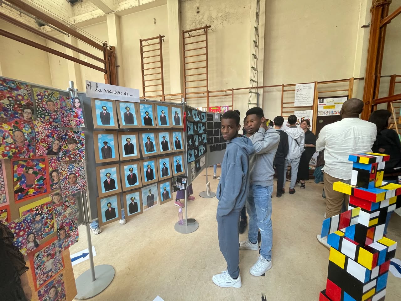 Exposition de reprises de grands artistes à l'école Henri Frick