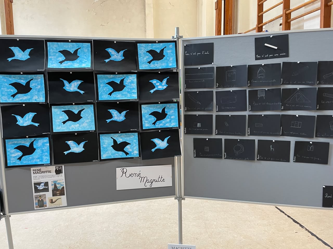 Exposition de reprises de grands artistes à l'école Henri Frick