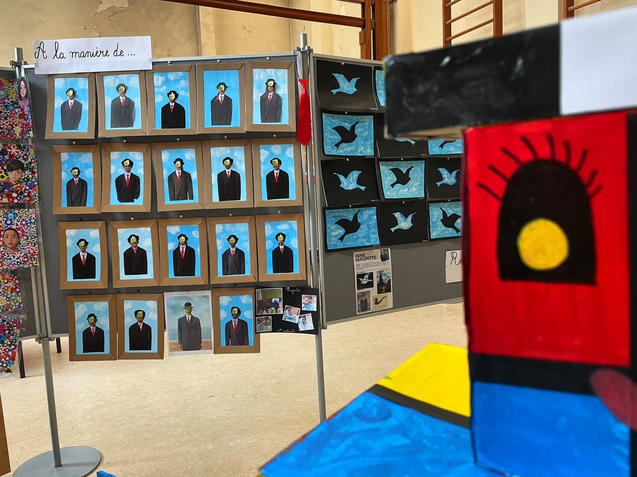 Exposition de reprises de grands artistes à l'école Henri Frick