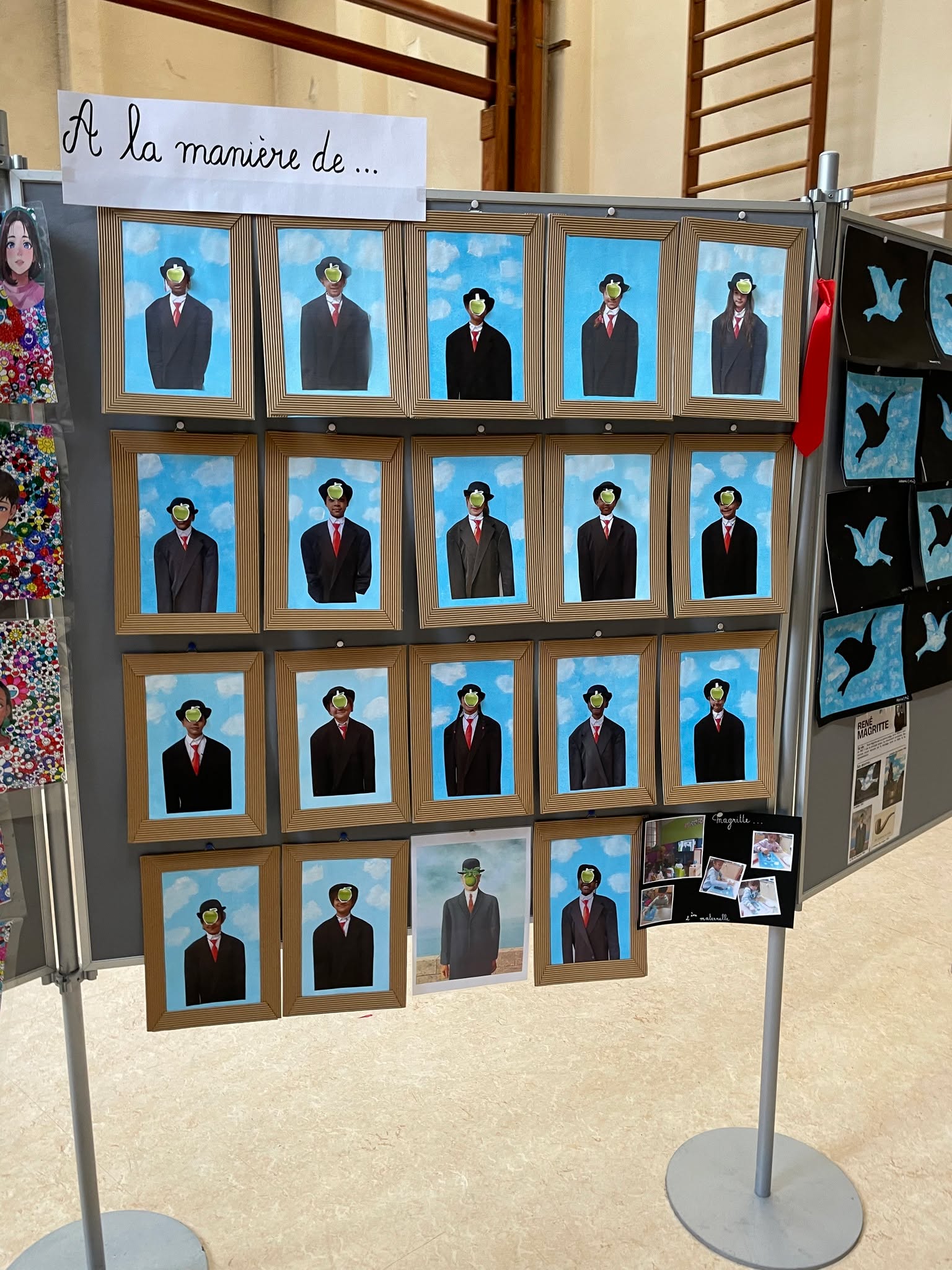 Exposition de reprises de grands artistes à l'école Henri Frick