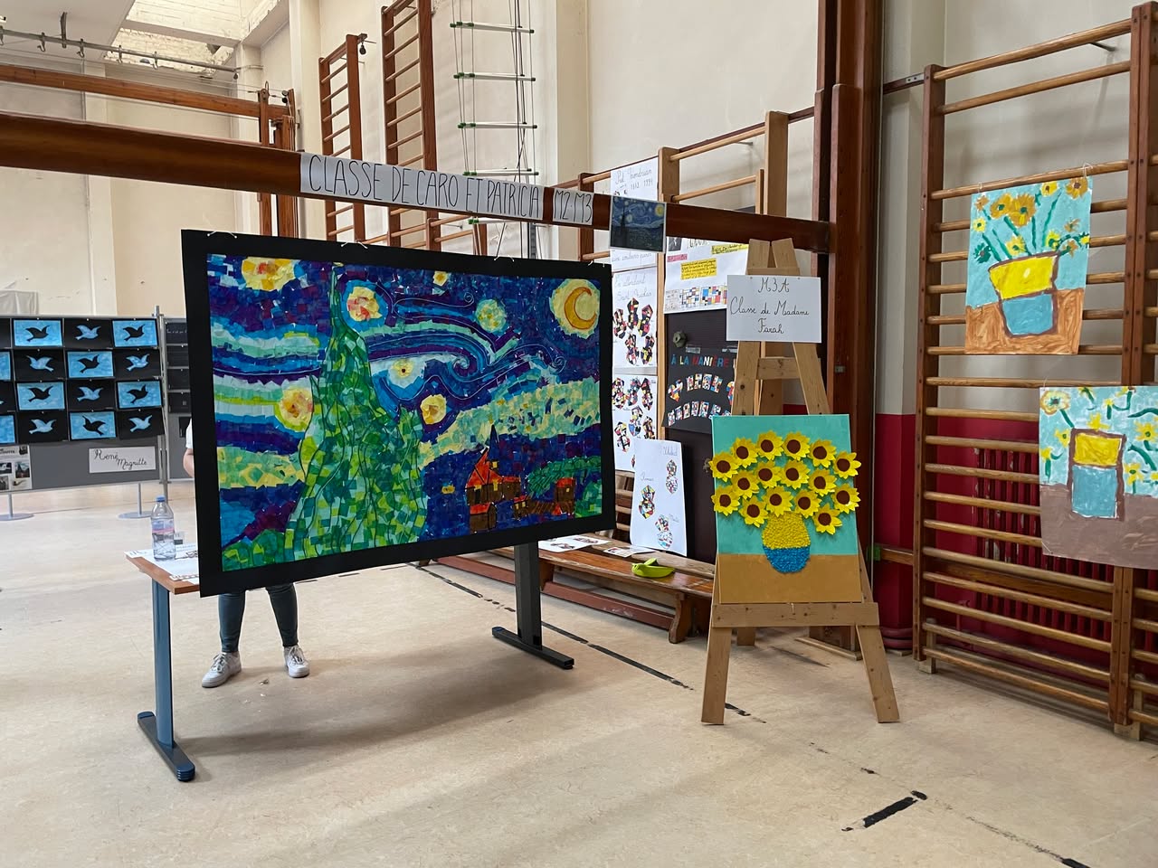 Exposition de reprises de grands artistes à l'école Henri Frick