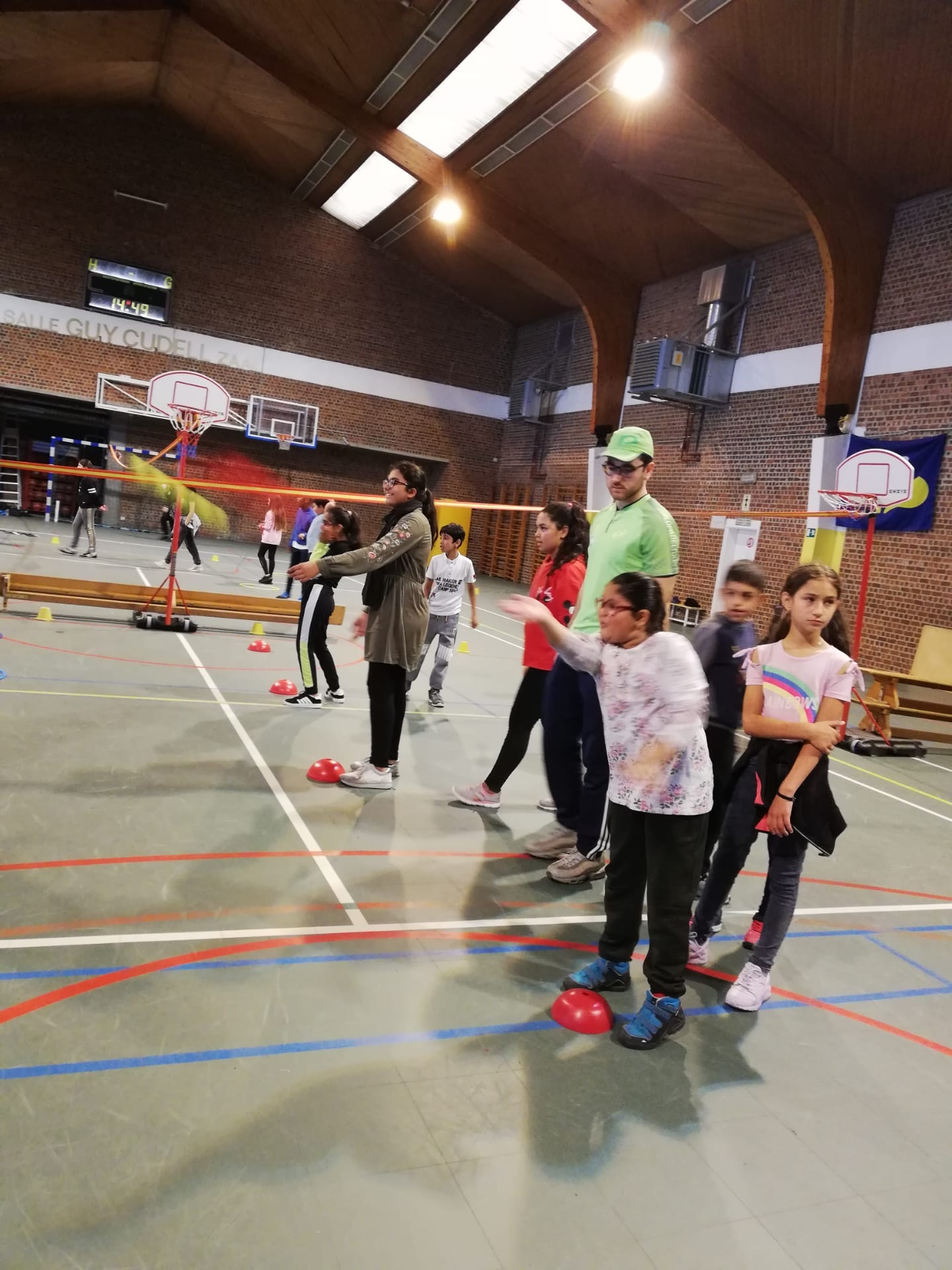 Les élèves de P5 pour l’activité place Rogier