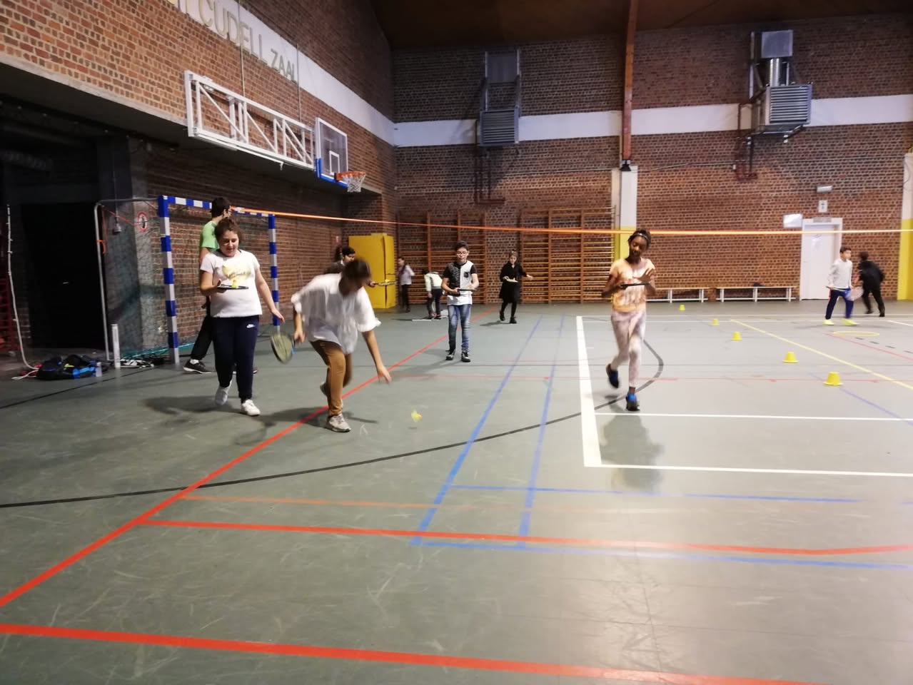 Les élèves de P5 pour l’activité place Rogier