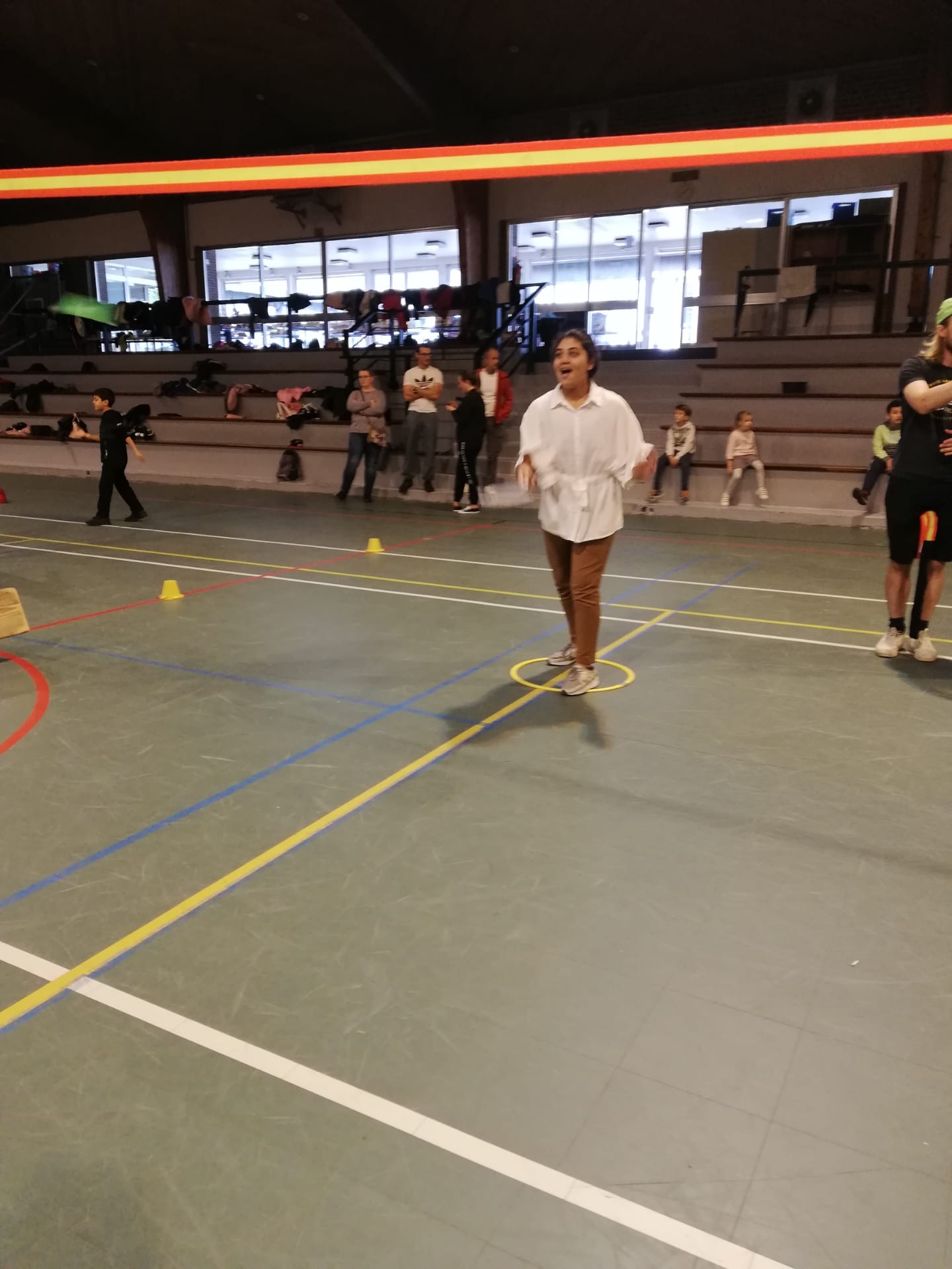 Les élèves de P5 pour l’activité place Rogier