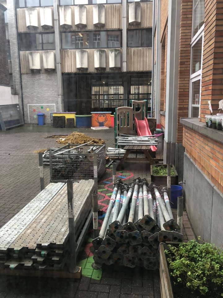 Chantier de la cour des maternelles