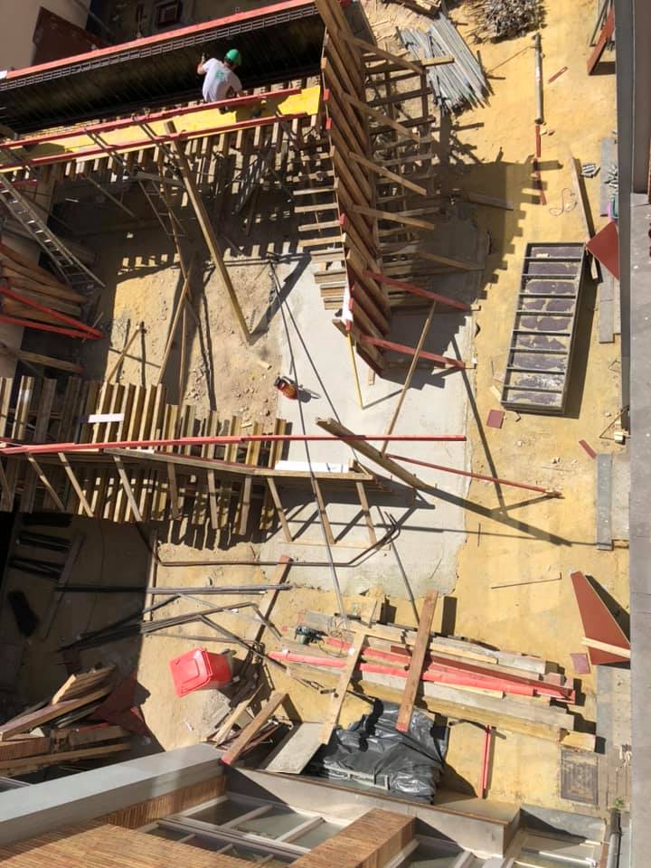 Chantier de la cour des maternelles