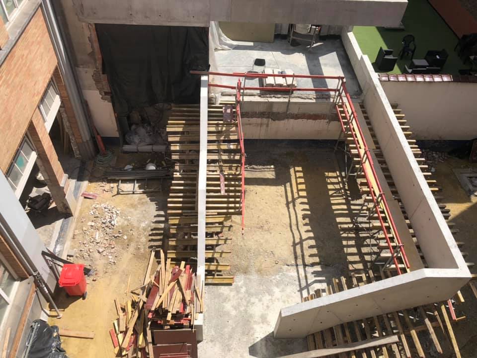 Chantier de la cour des maternelles