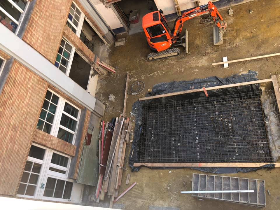 Chantier de la cour des maternelles