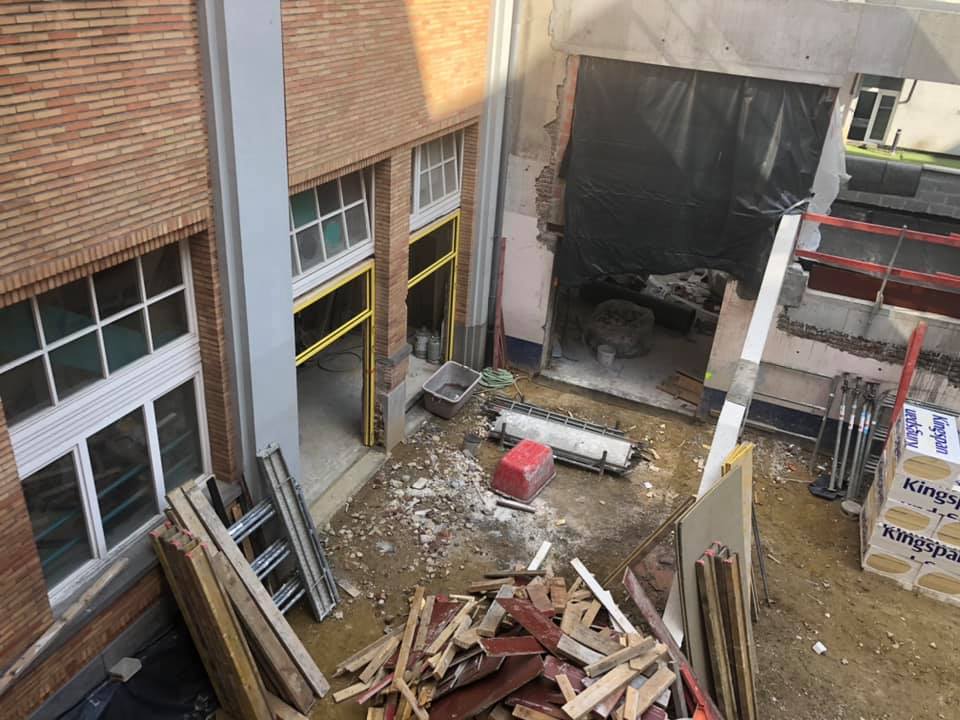 Chantier de la cour des maternelles