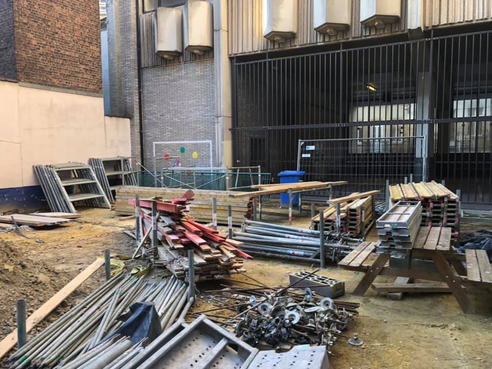 Chantier de la cour des maternelles