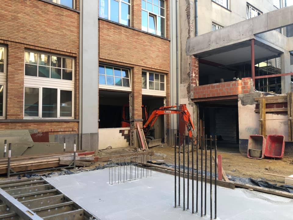 Chantier de la cour des maternelles