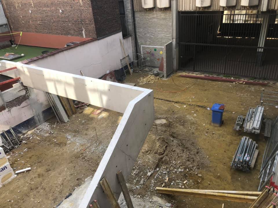 Chantier de la cour des maternelles