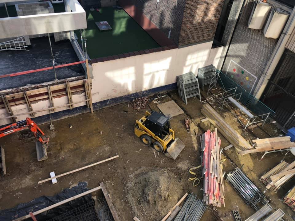 Chantier de la cour des maternelles