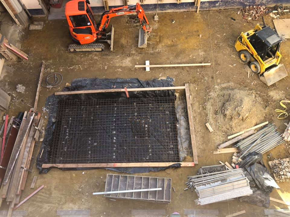 Chantier de la cour des maternelles