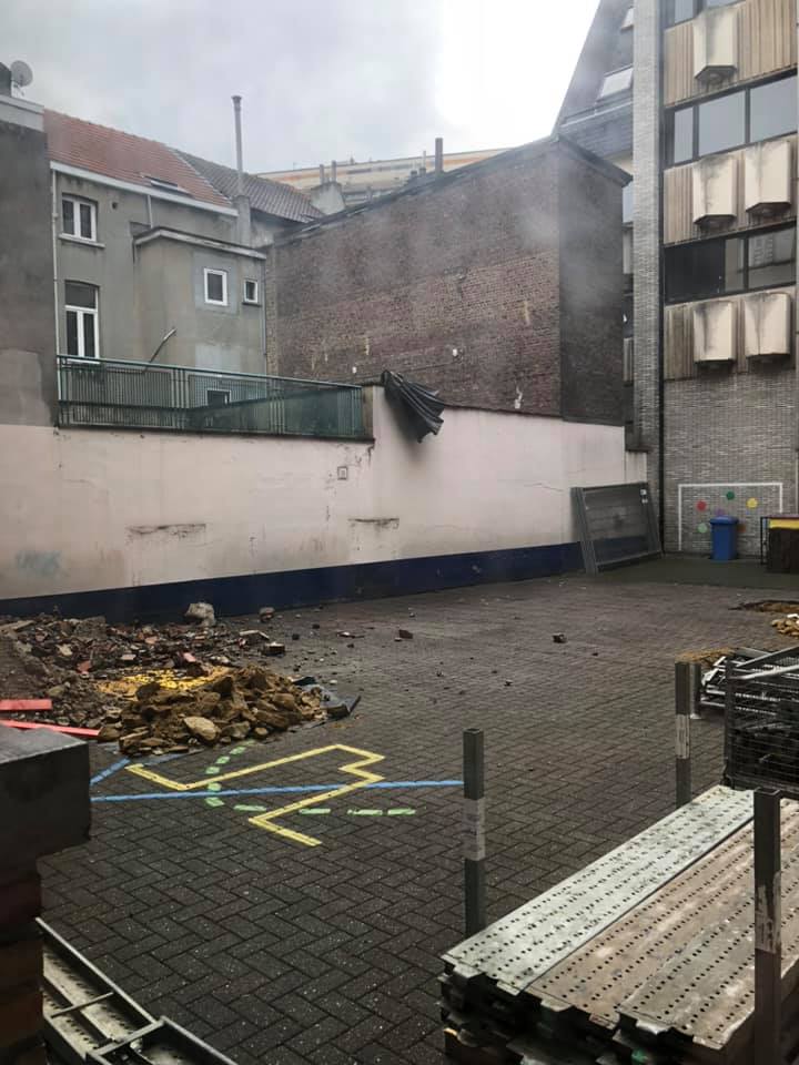 Chantier de la cour des maternelles