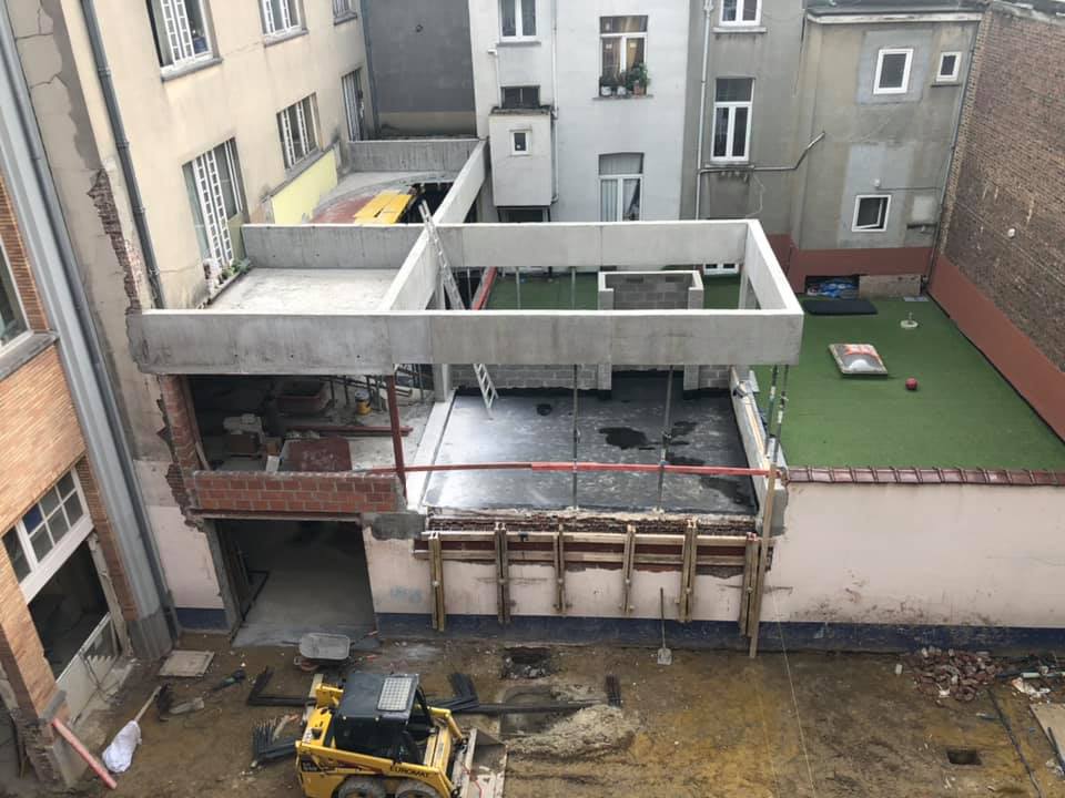 Chantier de la cour des maternelles