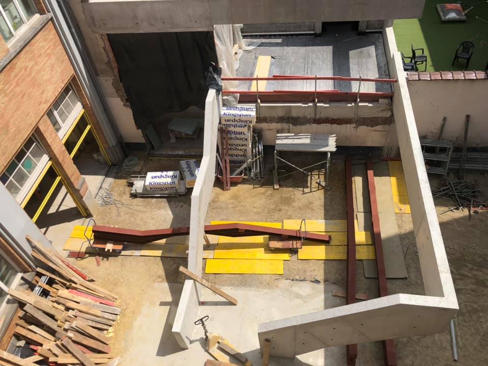 Chantier de la cour des maternelles