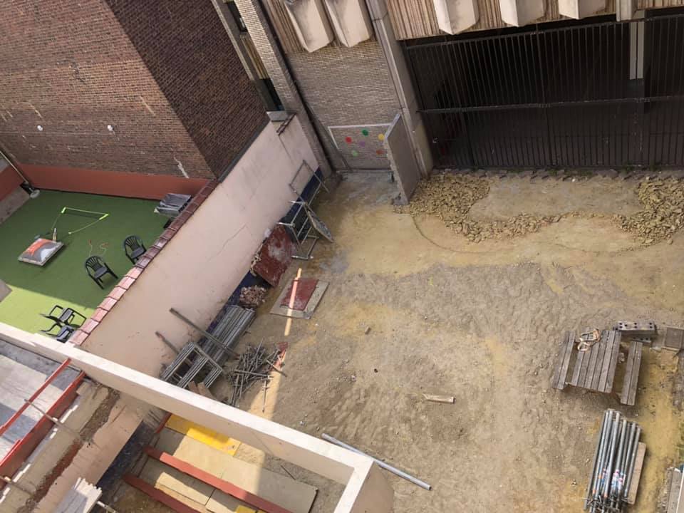 Chantier de la cour des maternelles
