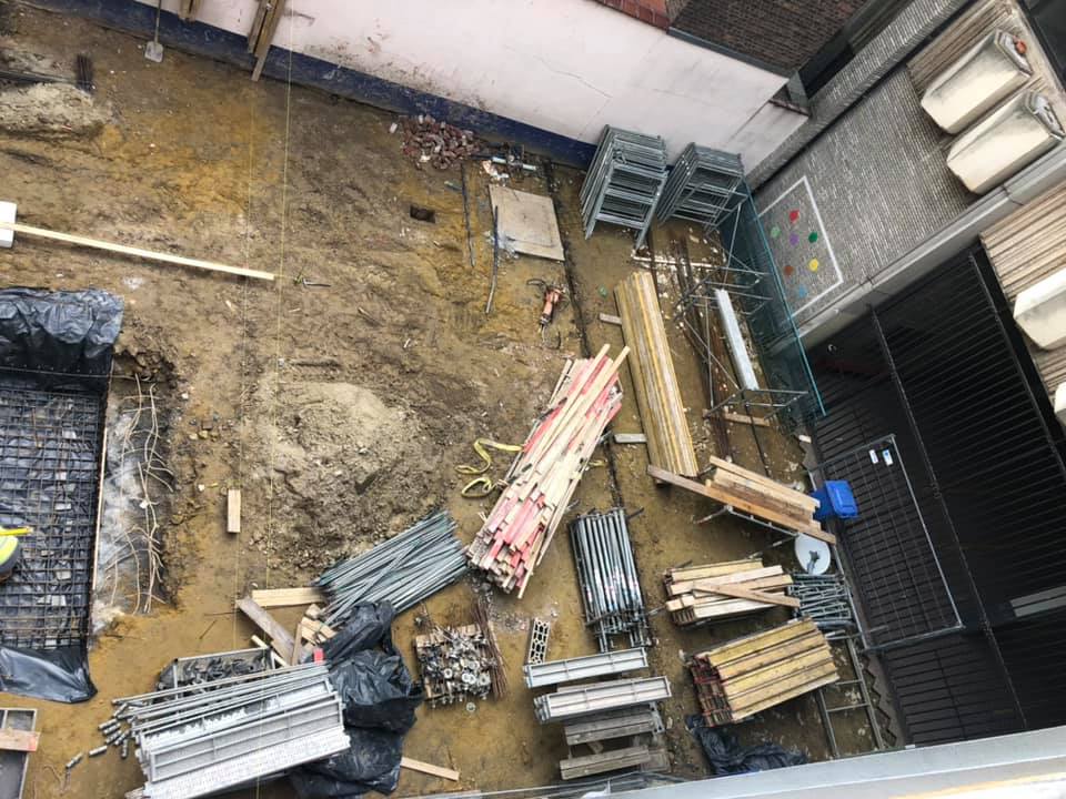 Chantier de la cour des maternelles