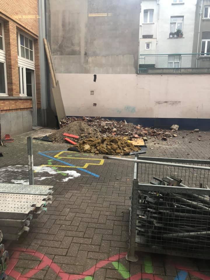 Chantier de la cour des maternelles