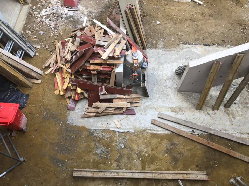 Chantier de la cour des maternelles