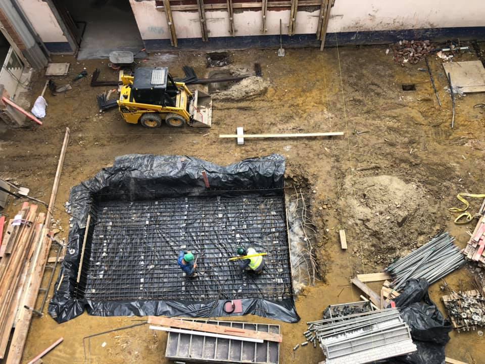 Chantier de la cour des maternelles