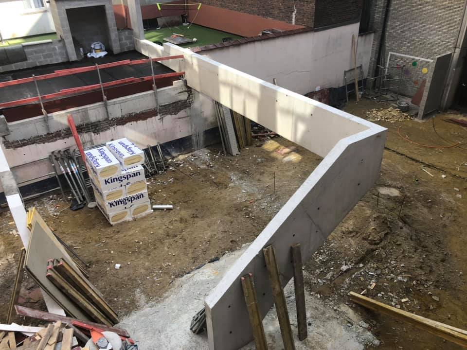 Chantier de la cour des maternelles