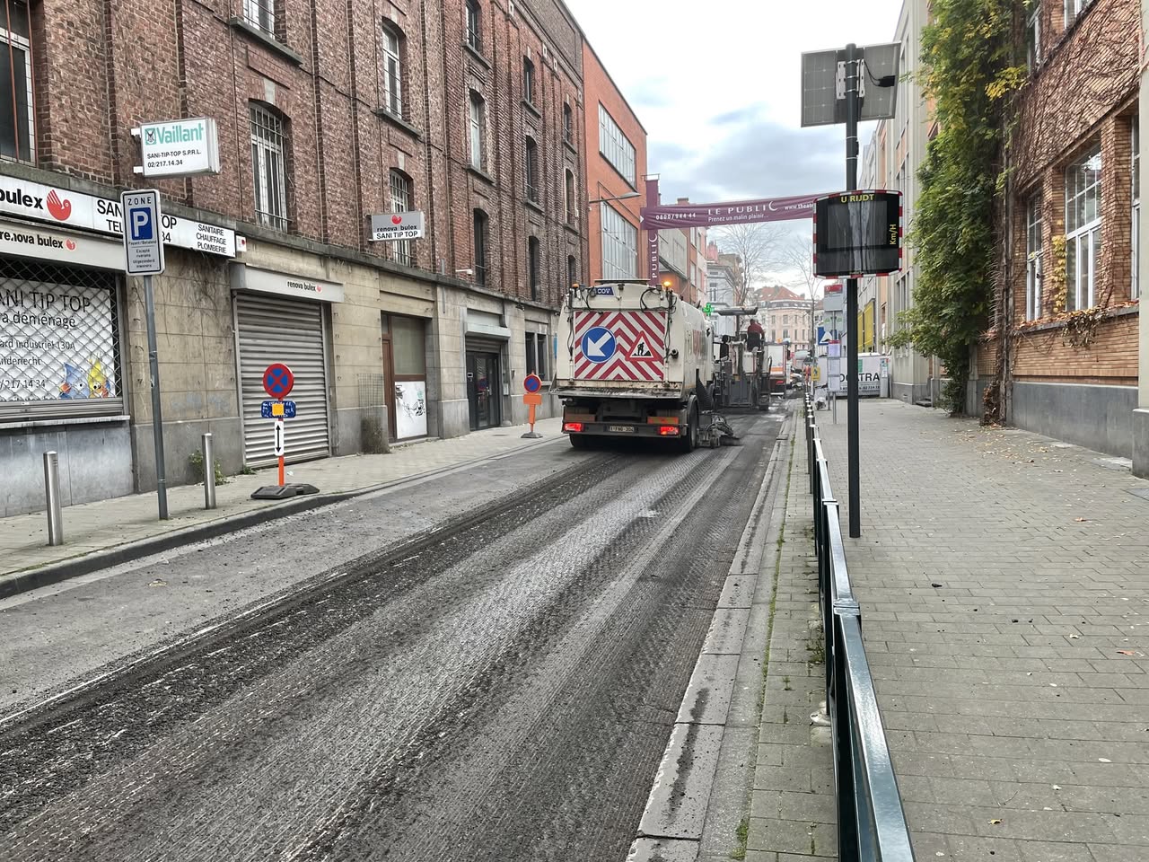Travaux de voirie devant l’école