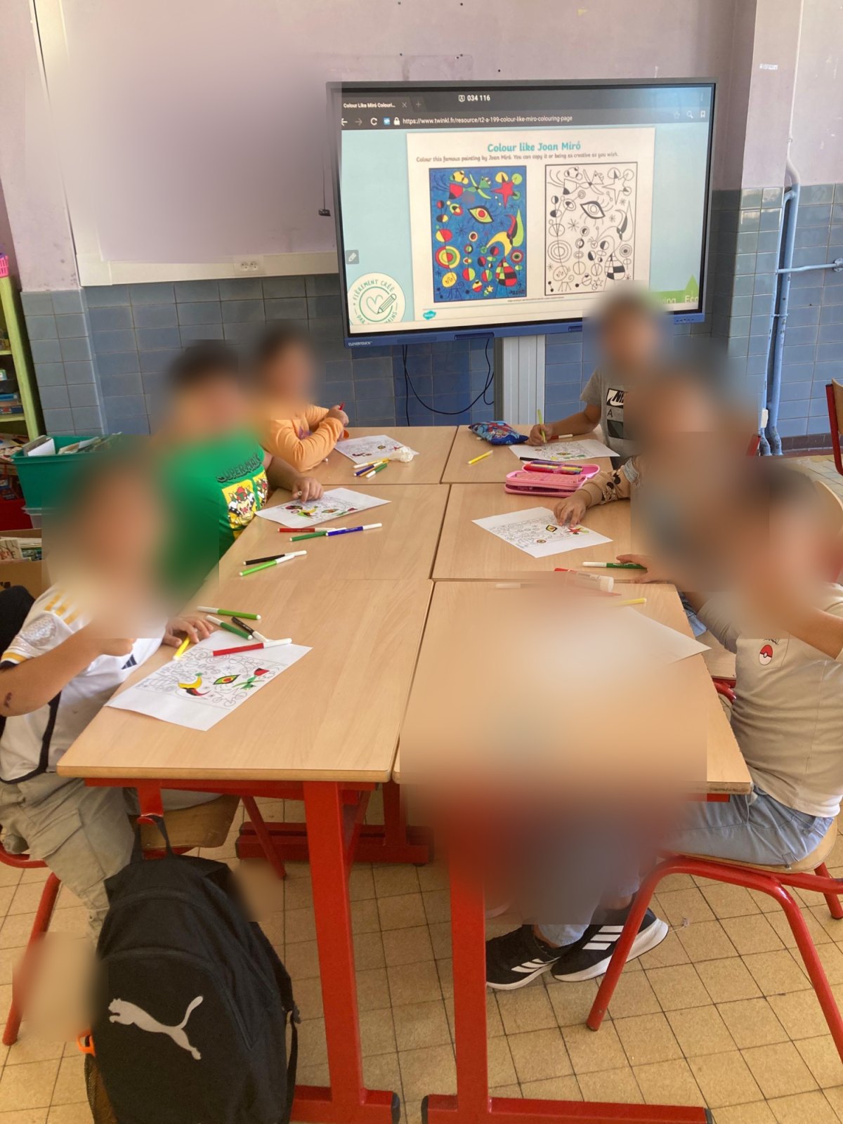 À la découverte de l'artiste Miró (classe P2A)