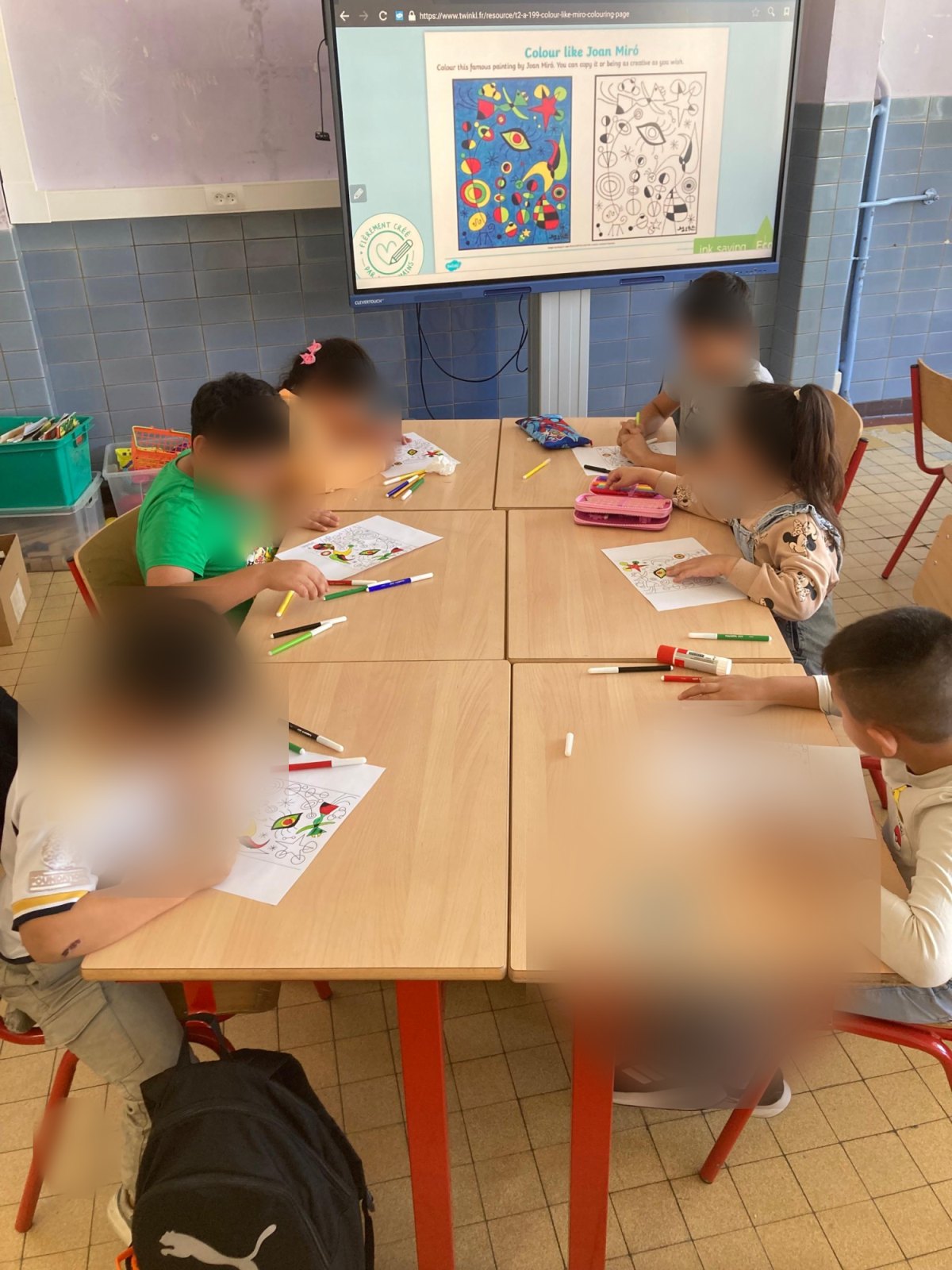 À la découverte de l'artiste Miró (classe P2A)